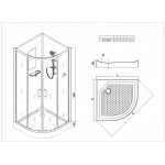 Душевая кабина Esbano ES-80C/90C/100C (без крыши)